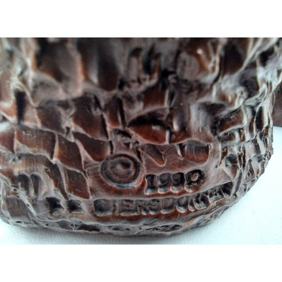 Pecan Shell Resin Bears No Fishing Figure Red Mill MFG Vintage 1990s 6 Inch - Picture 6 of 15